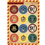 Stickers plancha Harry Potter redondas 12s 1u